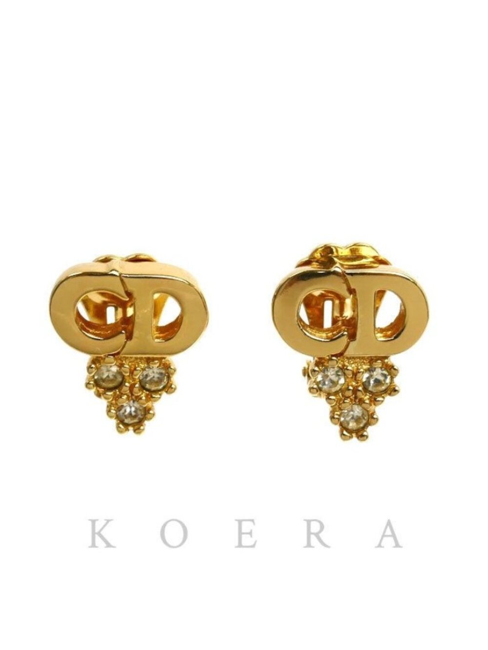 Dior Crystal CD Logo Earrings